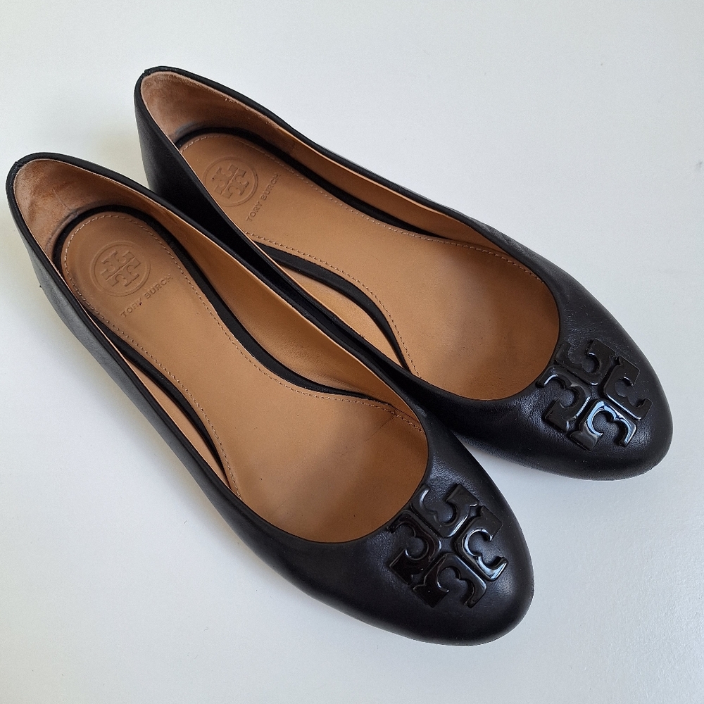 Tory Burch Lowell Ballet Flats | Size 8 | Black Leather